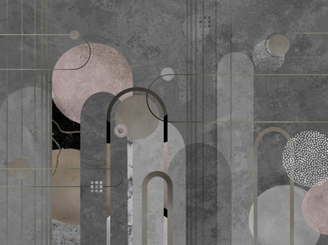 Фотообои Круги и линии