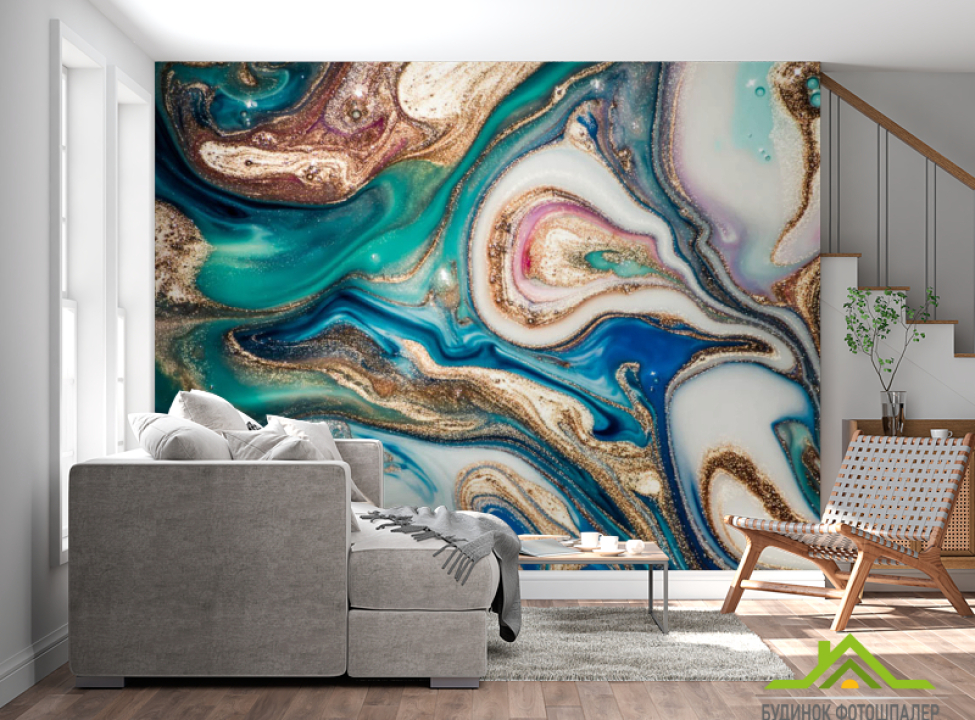 выбрать Фотошпалери Золотий Fluid art Фотошпалери Fluid art на стіну