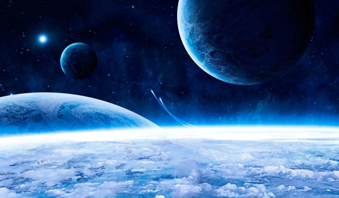 Фотообои Космос, горизонт