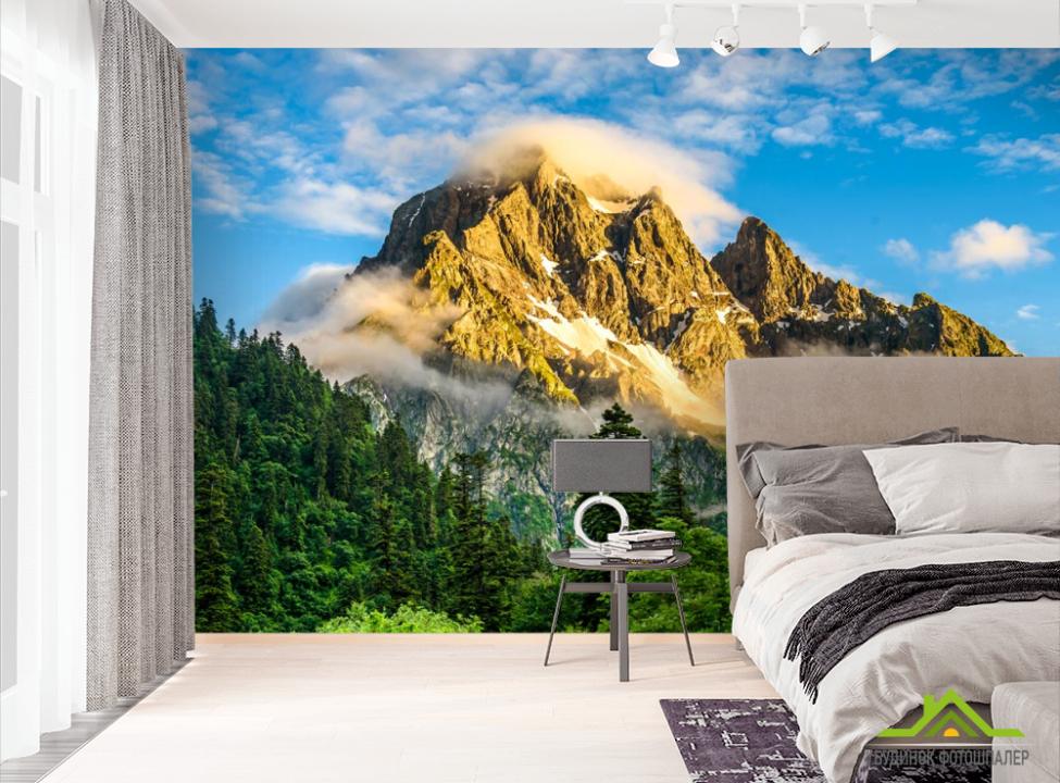 выбрать Фотообои горы в лесу Фотообои Природа на стену