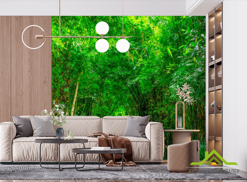 выбрать Фотообои Бамбук, дорга, плита Фотообои лес на стену