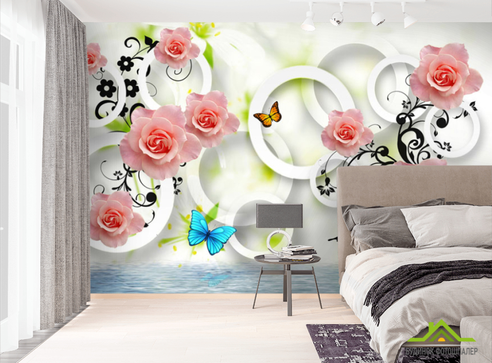 выбрать Фотошпалери 3д троянди Фотошпалери 3Д на стіну