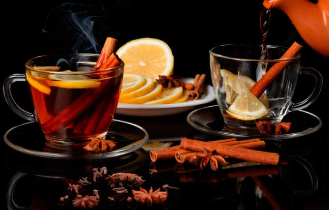 Фотообои в кухню Чай