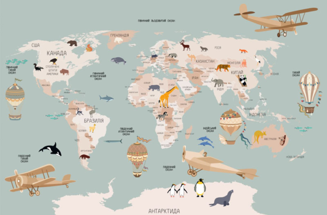 Фотошпалери Дитяча карта