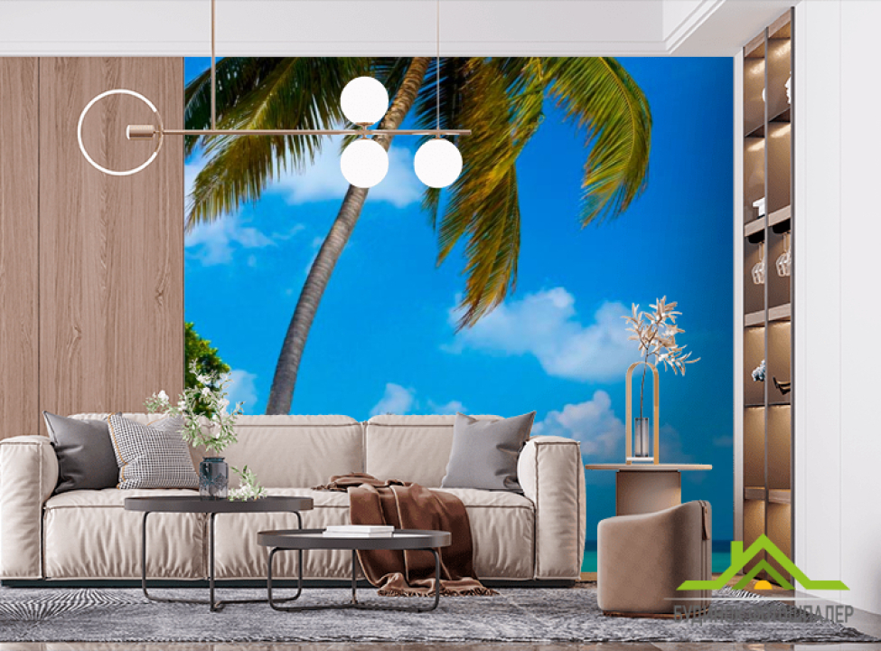 выбрать Фотообои Пальмы и беседка Фотообои Пляж на стену