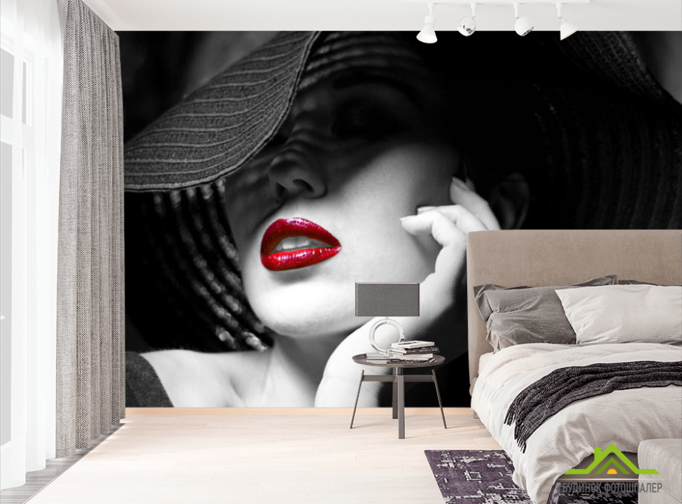 выбрать Фотошпалери дама в капелюсі Фотошпалери різні на стіну