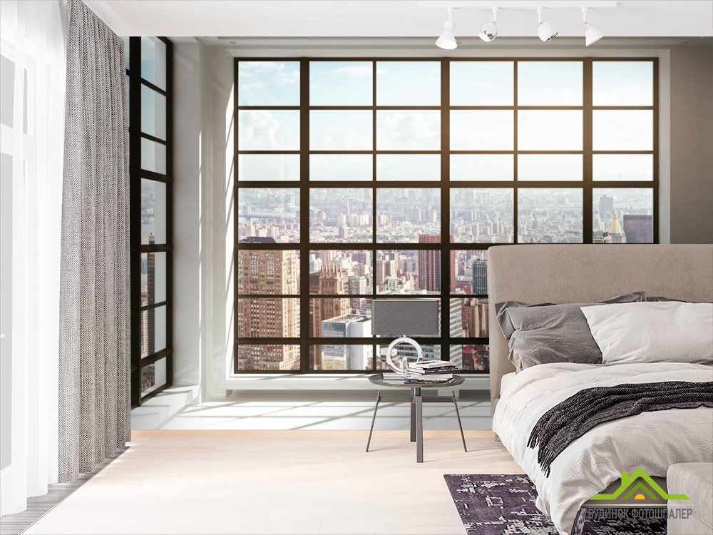 Фотообои Вид из окна на город