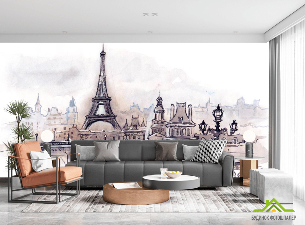 выбрать Фотошпалери Париж Фотошпалери Ілюстрації на стіну