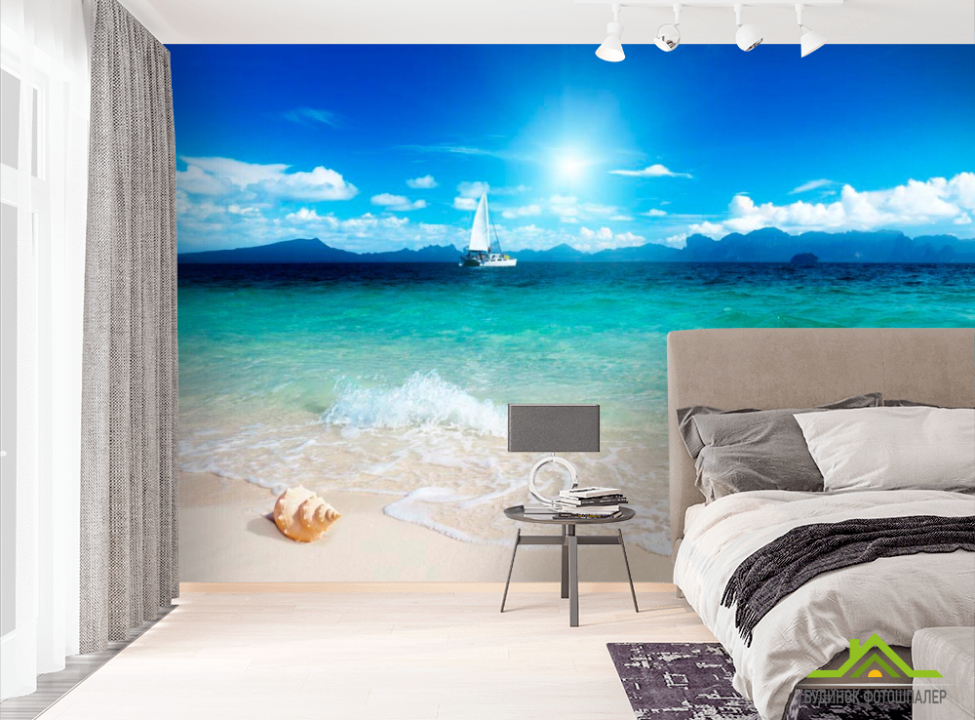 выбрать Фотообои Яхта вдали  на стену