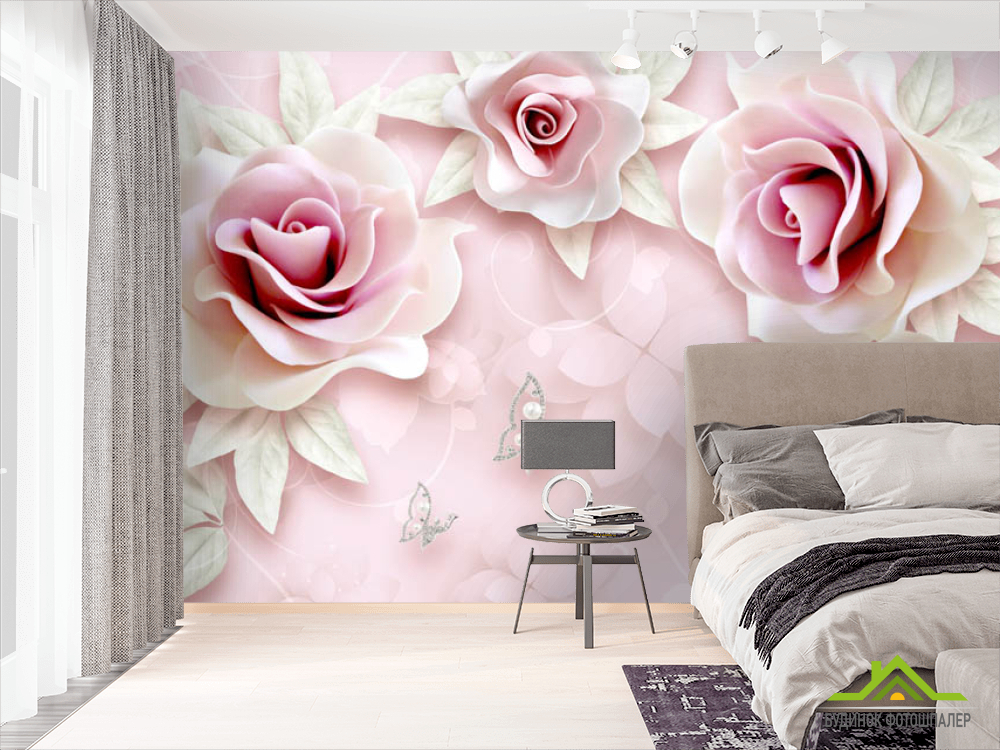 Фотошпалери керамічні троянди