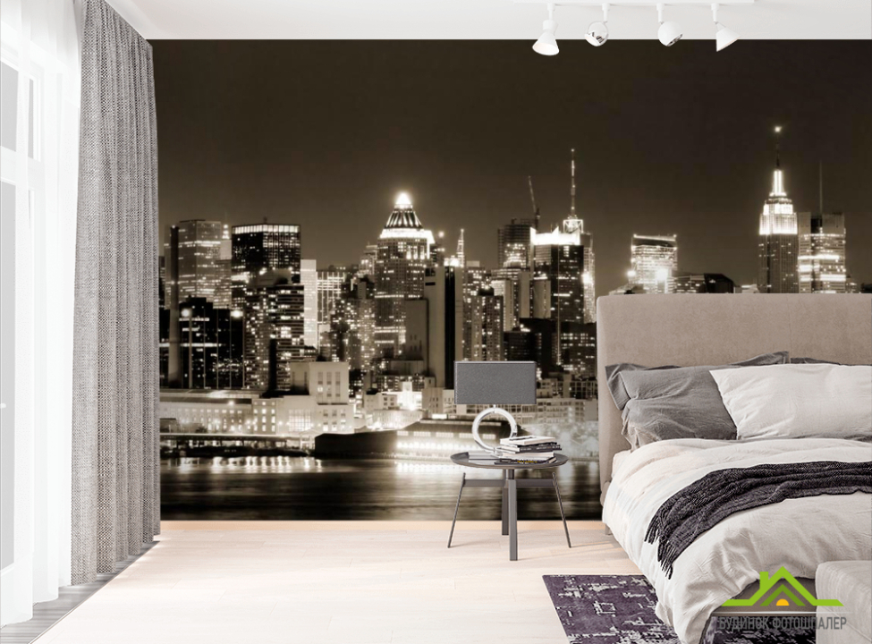 выбрать Фотообои Огни ночного города  на стену