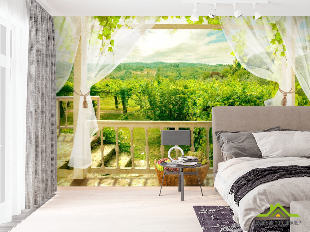 Фотообои Вид из окна на сад