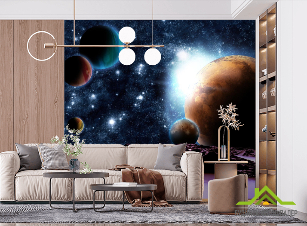 выбрать Фотошпалери 6 планет Фотошпалери Космос на стіну