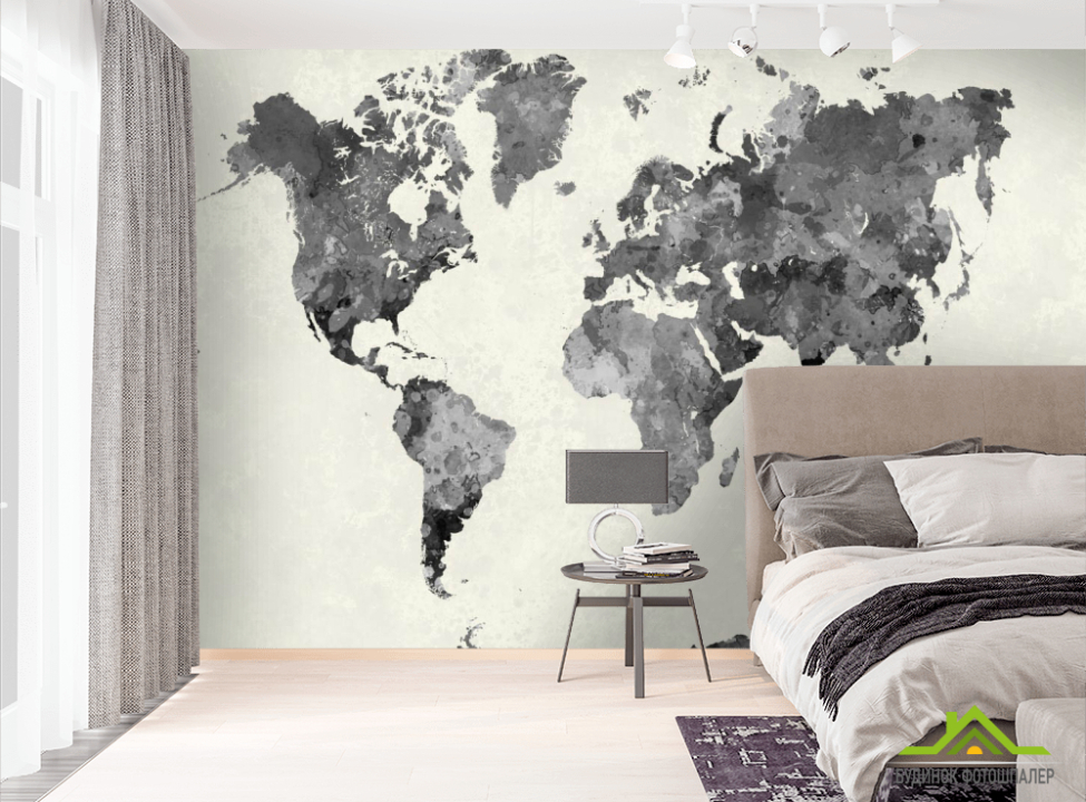выбрать Фотошпалери Акварельна карта  на стіну
