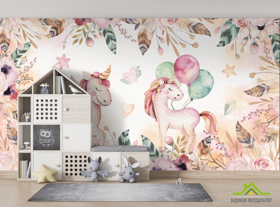 выбрать Фотообои Розовые пони Фотообои в детскую на стену