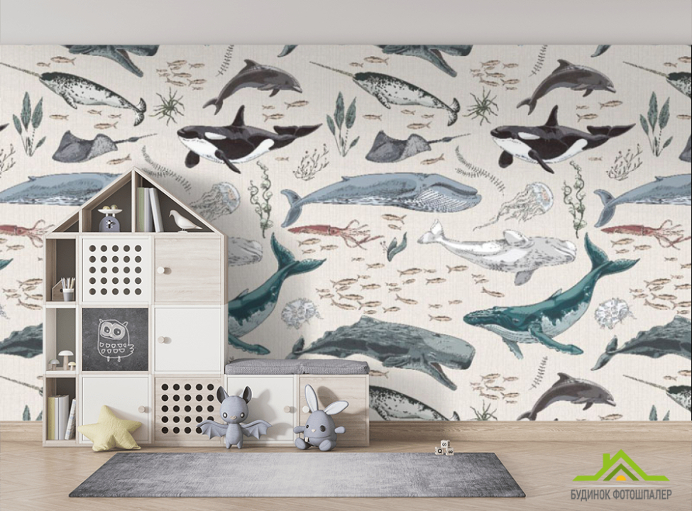 выбрать Фотошпалери Морські обителі в дитячу Фотошпалери Little kids на стіну