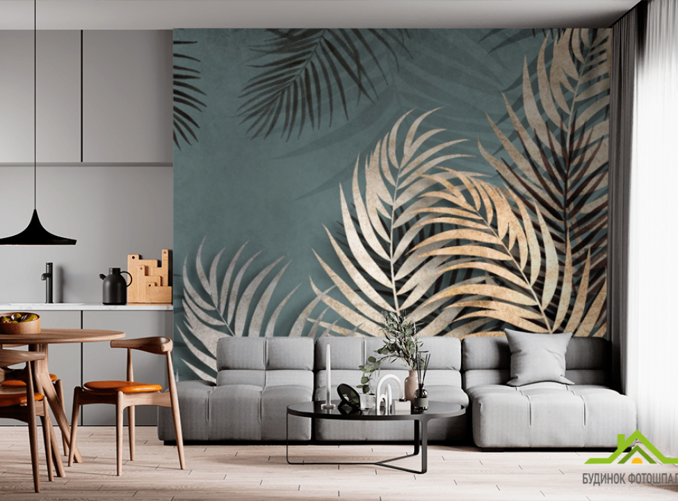 выбрать Фотообои золотые листья Фотообои с золочением на стену