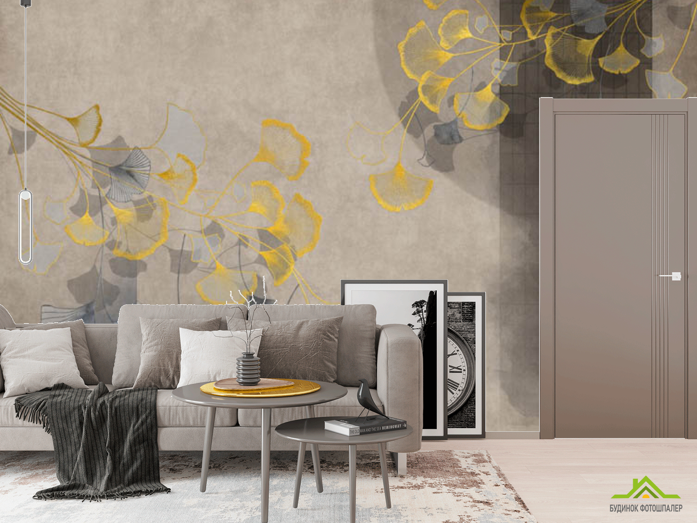 Фотошпалери гілки гінкго