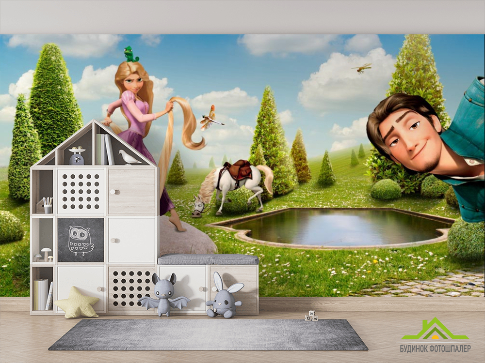 Фотошпалери Рапунсель в саду