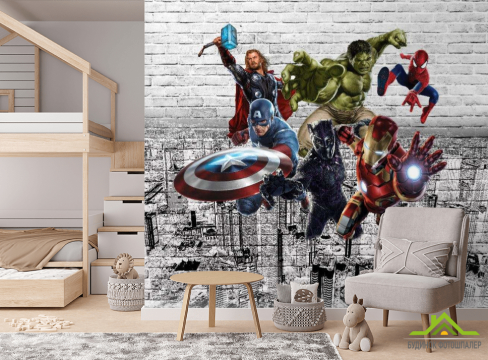 выбрать Фотообои герои Марвел  Фотообои в детскую на стену