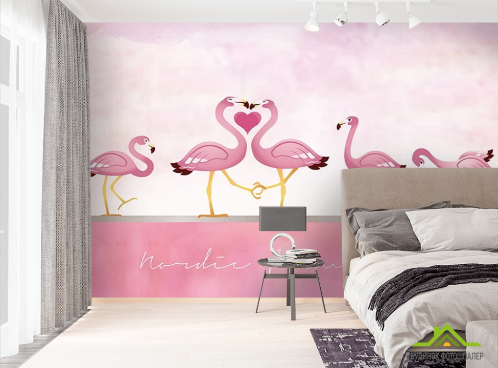 выбрать Фотообои Розовые фламинго Фотообои с Фламинго на стену