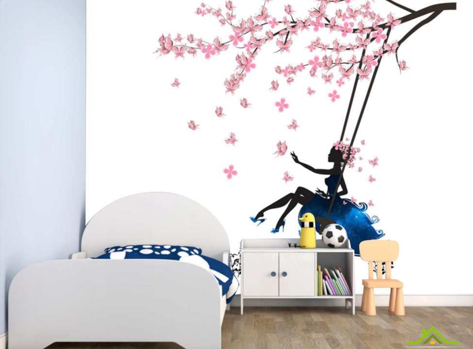 выбрать Фотошпалери Фея на гойдалці Фотообої для підлітка на стіну