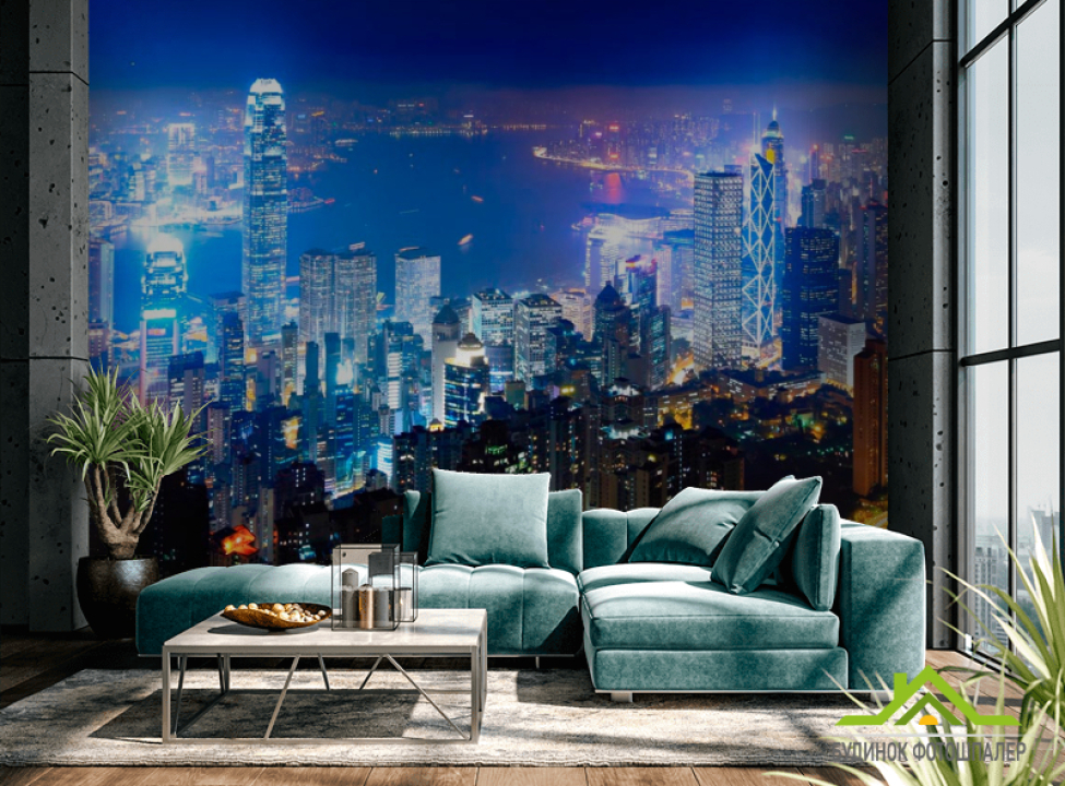 выбрать Фотообои Высотки с высоты Фотообои Современный город на стену