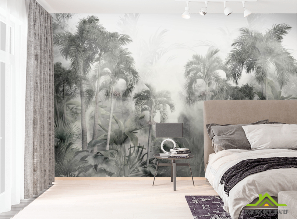 выбрать Фотошпалери Чб тропіки Фотошпалери тропічні листя на стіну
