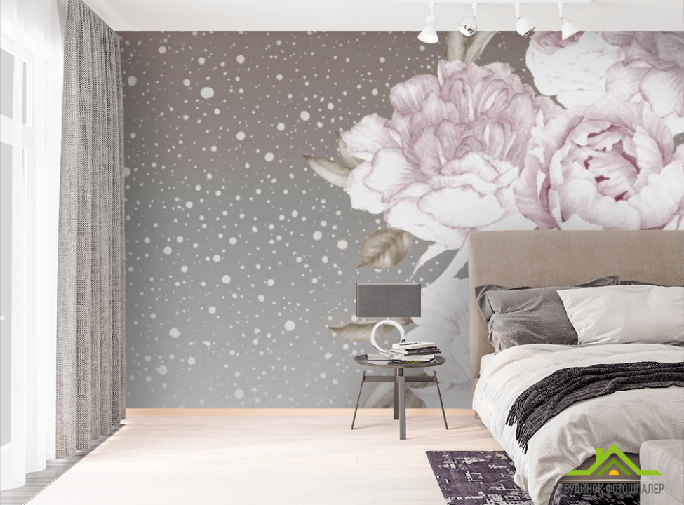 выбрать Фотошпалери Квіти на бежевому тлі Фотошпалери Квіти на стіну