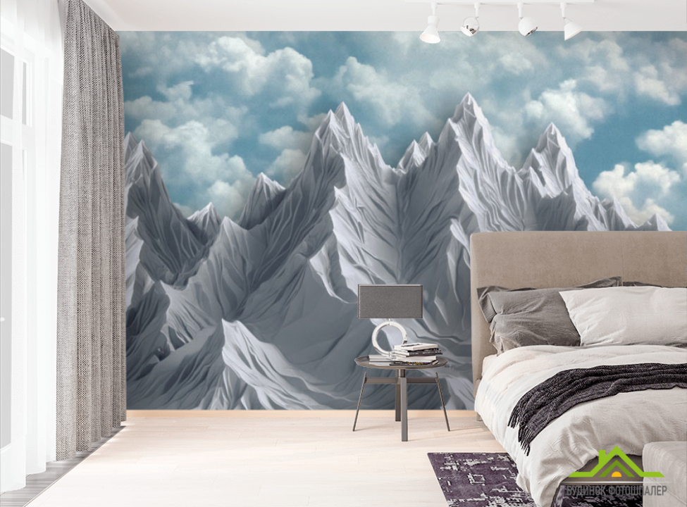 выбрать Фотошпалери 3Д гори блакитні з небом Фотошпалери 3Д на стіну