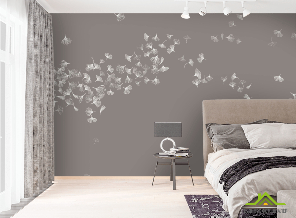 выбрать Фотообои Летящие листики Эксклюзивные фотообои на стену