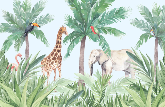 Фотошпалери Тропічні дитячі джунглі