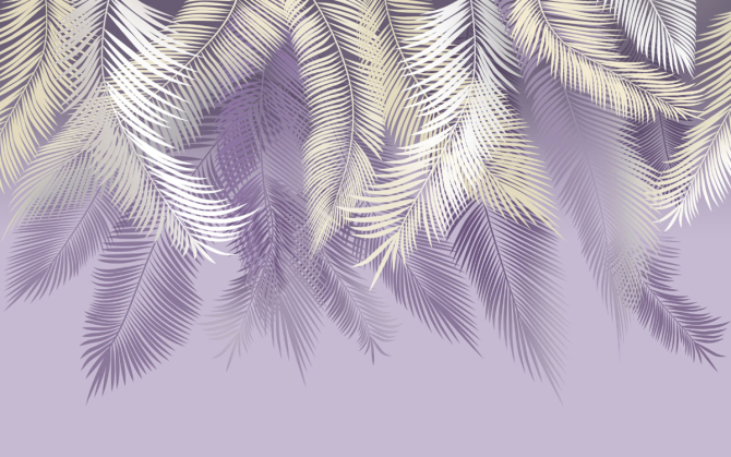 Фотошпалери фіолетові листя на стіну