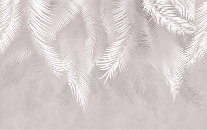 Фотообои  тропические листья и мрамор