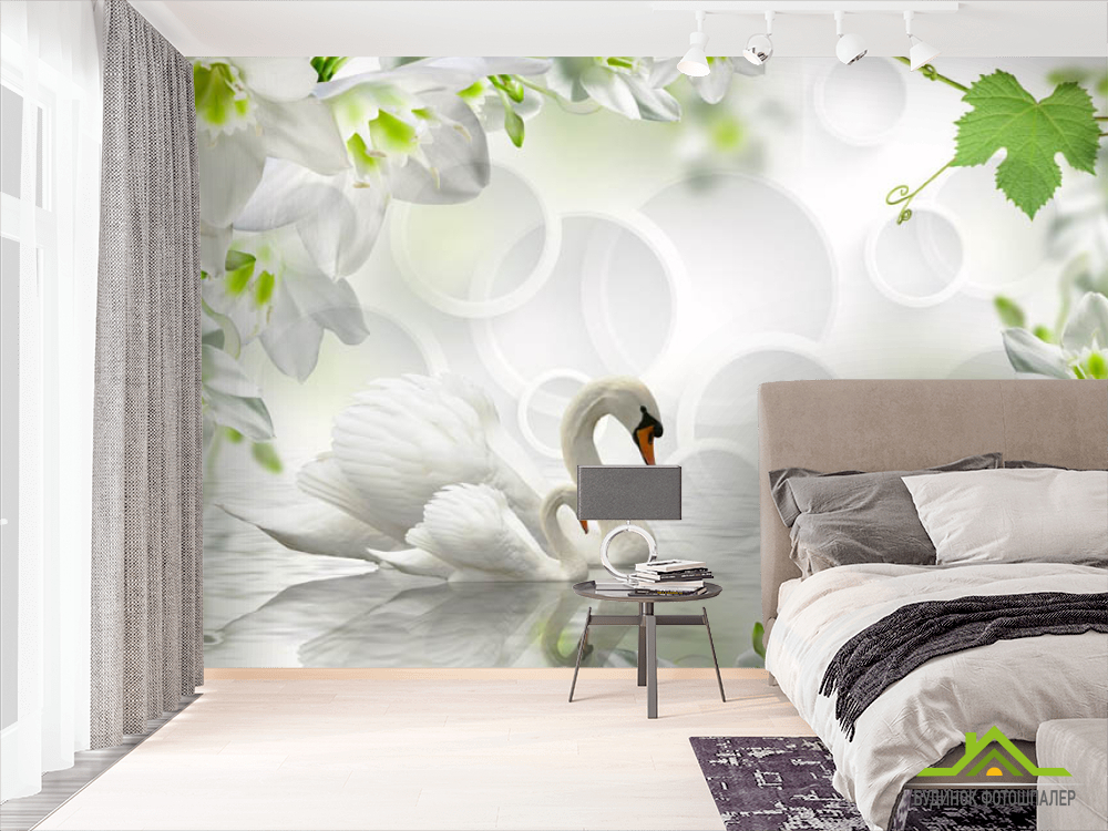 Фотообои лебеди