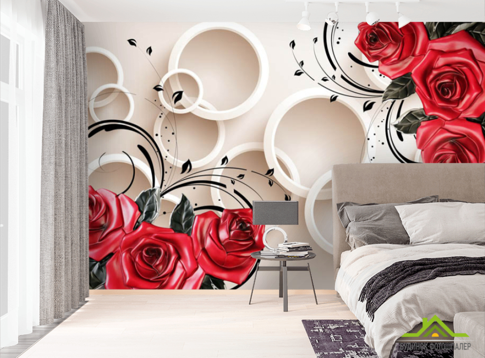 выбрать Фотошпалери сучасні 3D Стерео квіти Фотошпалери різні на стіну