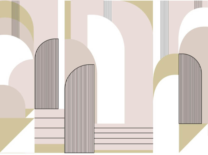 Фотошпалери геометрія в бежевих відтінках