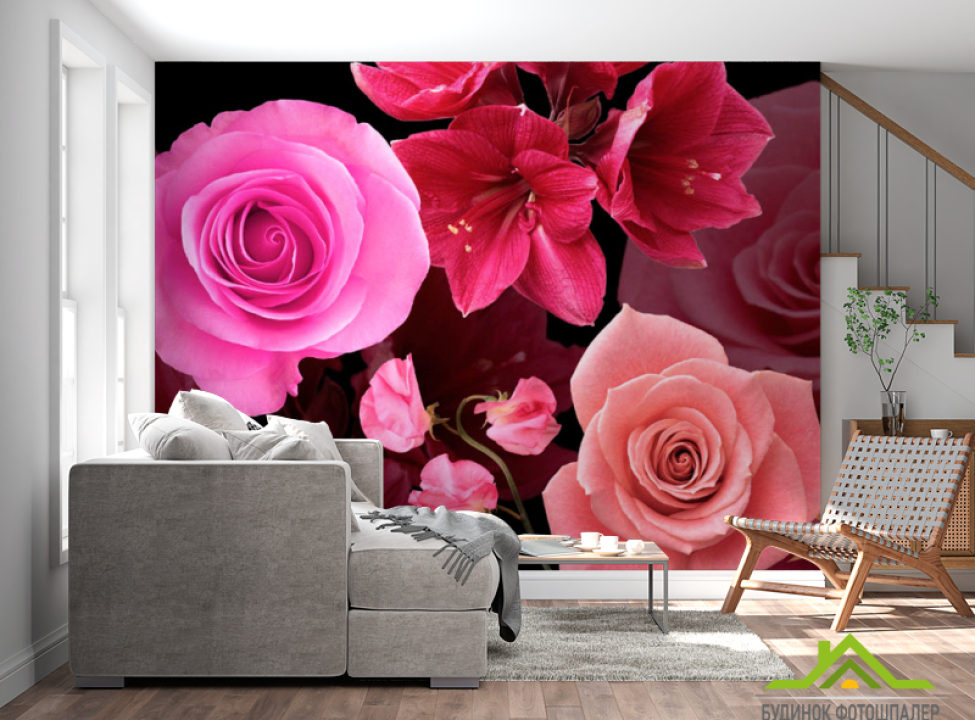 выбрать Фотообои 3D розы Фотообои Цветы на стену
