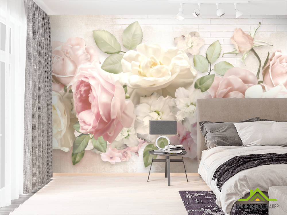 Фотообои Пастельные пионы