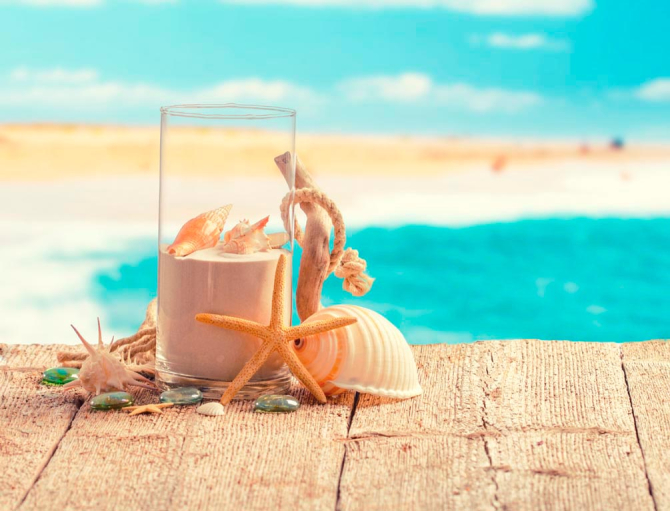 Фотообои Стакан с ракушками