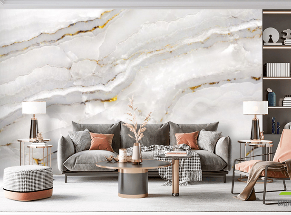 выбрать Фотообои белый мрамор с золотом Фотообои с золочением на стену