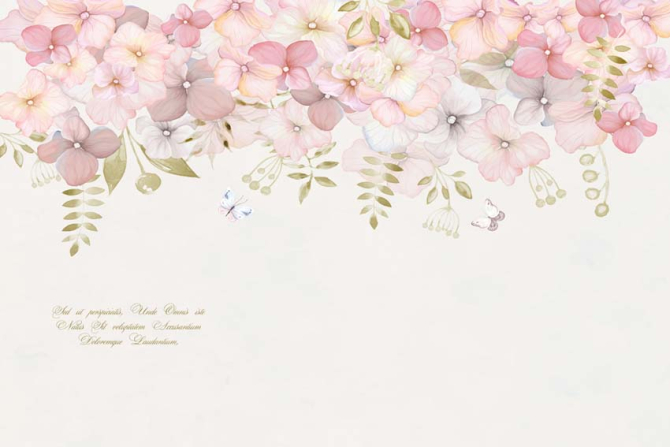 Фотообои Цветы под потолком