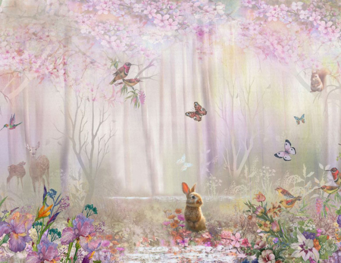 Фотошпалери Рожевий ліс