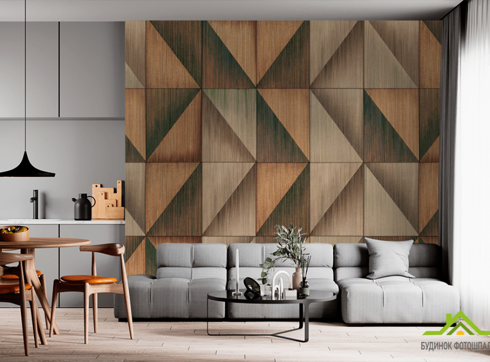 выбрать Фотошпалери Геометрія коричнева  на стіну