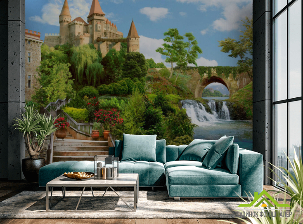 выбрать Фотошпалери Фреска з замком Фотошпалери Фрески на стіну