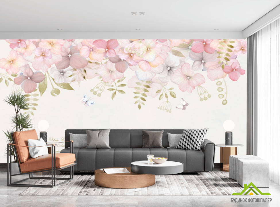 выбрать Фотошпалери ніжні Рожеві квіти Фотошпалери Квіти на стіну