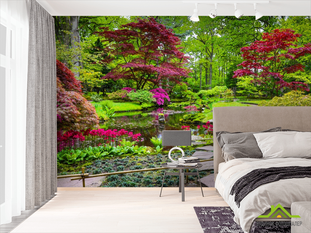 Фотообои цветение над водоёмом