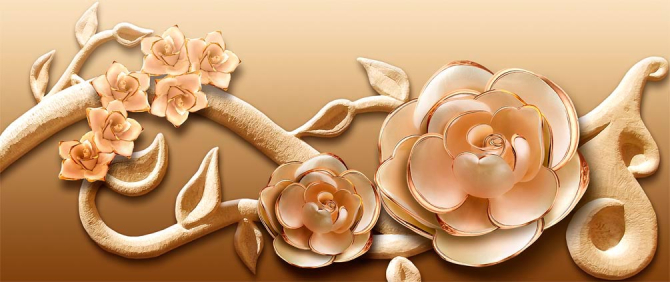 Фотошпалери Об'ємні 3d квіти