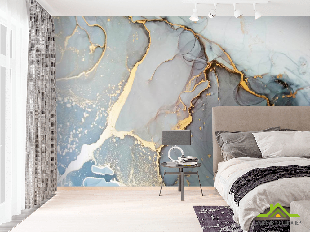 Фотошпалери fluid art Золотий