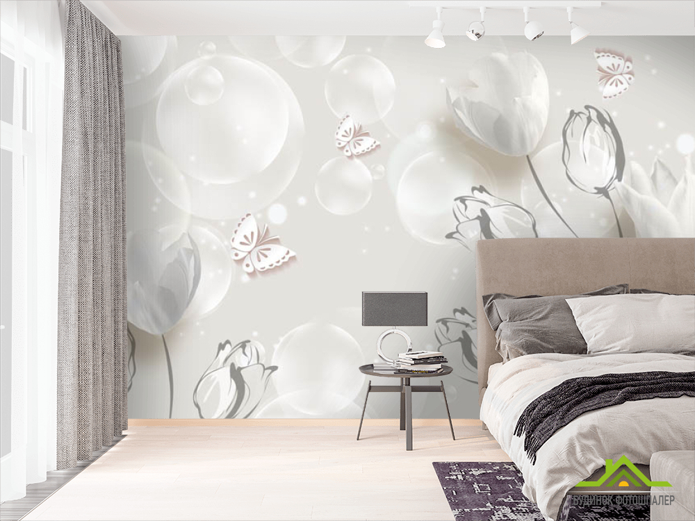 Фотошпалери 3d півонії